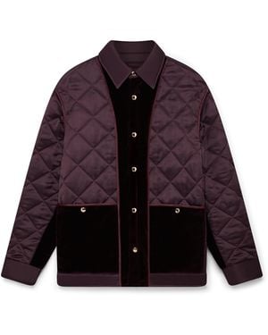 Casablanca Paris Veste Matelassée En Satin - Purple