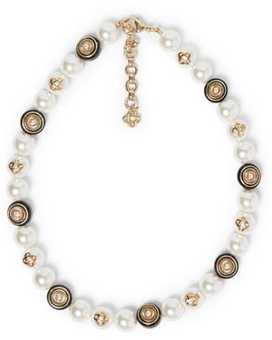 Casablanca Paris Spoke Wheel Necklace By - White