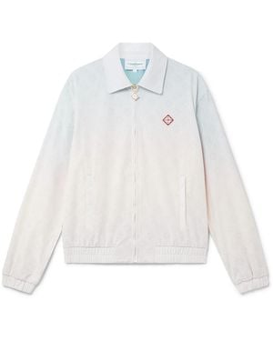 Casablanca Paris Veste De Survêtement Dégradée À Détails Laser - White