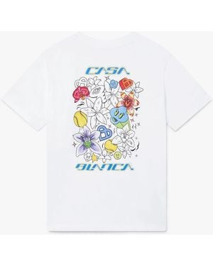 Casablanca Paris T-Shirt À Manches Courtes Blanc Graffiti - White