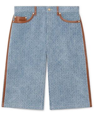 Casablanca Paris Short En Jean À Monogramme - Blue