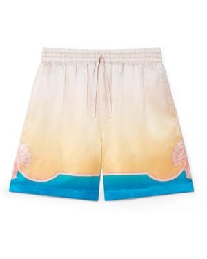 Casablanca Paris Short En Soie L'Arc Coloré - White