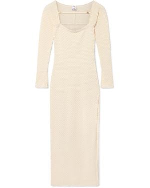 Casablanca Paris Robe En Maille Texturée - Natural