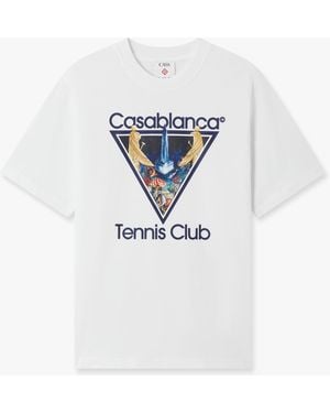 Casablanca Paris Monde Perdu Tennis Club Icon Short Sleeve T-Shirt, By - White