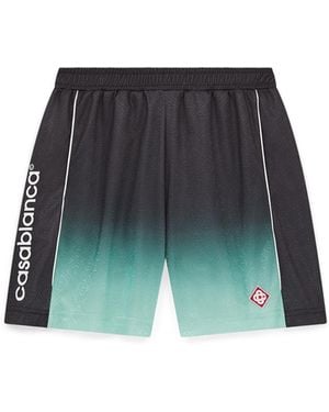 Casablanca Paris Short De Football En Jacquard Dégradé À Monogramme - Blue