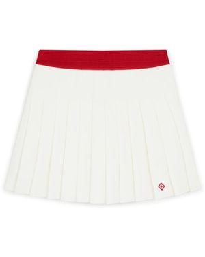 Casablanca Paris Jupe-Short Plissée - White