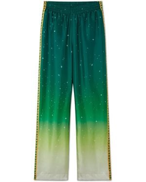 Casablanca Paris Joyaux D'Afrique Silk Trousers - Green