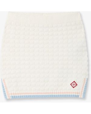 Casablanca Paris Boucle Tennis Mini Skirt, By - White