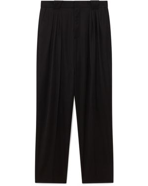 Casablanca Paris Pantalon De Tailleur En Laine À Cinq Plis - Black