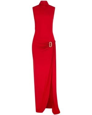 Casablanca Paris Sleeveless Side Split Column Dress, By - Red