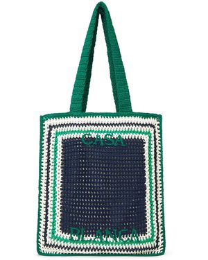 Casablanca Paris Sac En Crochet À Rayures - Blue