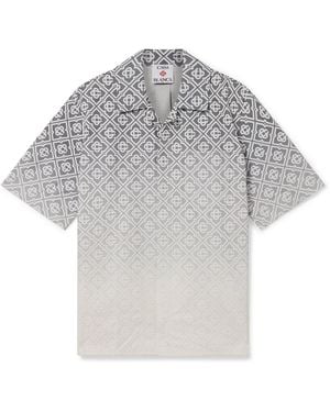 Casablanca Paris Chemise À Manches Courtes À Monogramme Dégradé - Gray