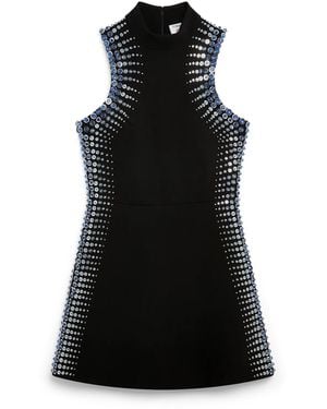 Casablanca Paris Embellished Mini Dress, Size By - Black