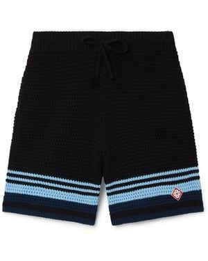 Casablanca Paris Short De Tennis En Crochet De Coton - Black