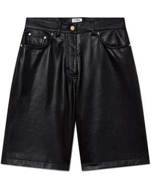Casablanca Paris Short De Skater En Cuir - Black
