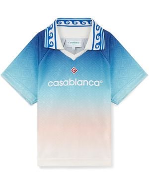 Casablanca Paris Maillot De Football En Jacquard À Monogramme - Blue