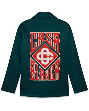 Casablanca Paris Veste Universitaire Gothic Logo - Green
