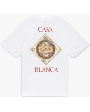 Casablanca Paris T-Shirt À Manches Courtes Blanc Plafond Orné De Musique - White