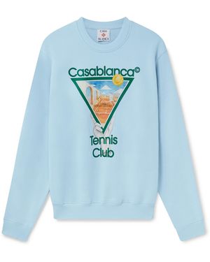 Casablanca Paris Sweat-Shirt Metaphysical Tennis Icon - Blue
