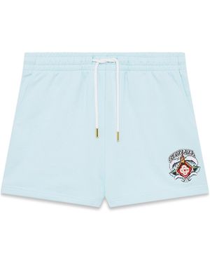 Casablanca Paris Pale Waves Sweatshorts, By - Blue
