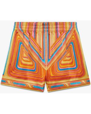 Casablanca Paris Short En Soie Low Rider - Orange