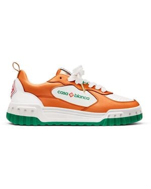 Casablanca Paris Trainers Pour Femme Et Blanches Court - Orange