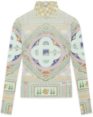 Casablanca Paris Le Labyrinthe Mesh Top, By - Multicolor