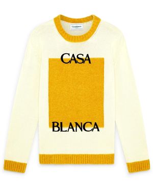 Casablanca Paris Casa Knit Jumper, By - Yellow