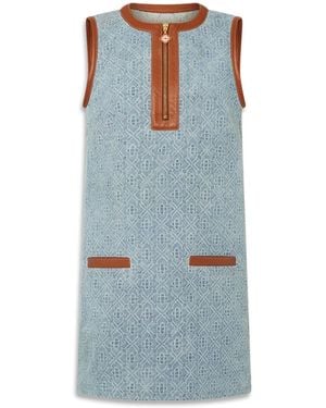 Casablanca Paris Robe En Jean À Monogramme - Blue