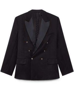 Casablanca Paris Blazer Croisé En Laine - Blue