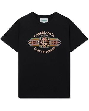 Casablanca Paris T-Shirt À Manches Courtes Unity Is Power - Black