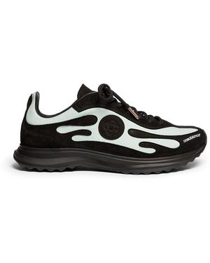 Casablanca Paris Trainers Pour Homme Noires Et Vert Menthe Stade - Black