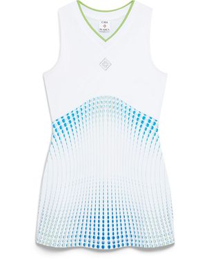Casablanca Paris Robe Imprimée À Dos Nageur Tennis - Blue