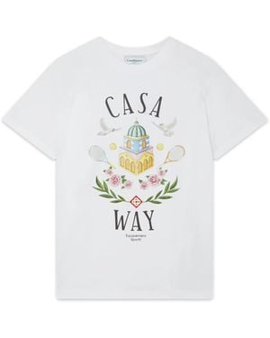 Casablanca Paris Casa Way Short Sleeve T-Shirt, By - White