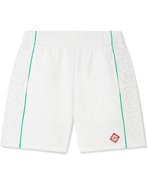 Casablanca Paris Short De Survêtement Avec Détails Laser - White