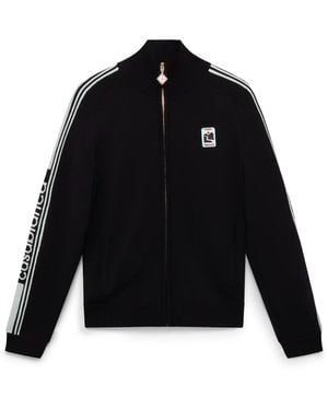 Casablanca Paris Veste De Survêtement En Maille Mérinos - Black