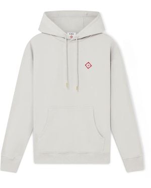 Casablanca Paris Sweat À Capuche Avec Logo Losange - White
