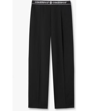 Casablanca Paris Wool Tailored Trousers, Size By - Black