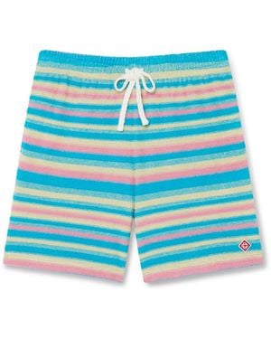 Casablanca Paris Short En Tissu Éponge À Rayures - Blue