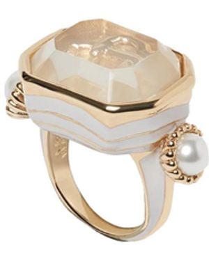 Casablanca Paris Gradient Ring, By - White