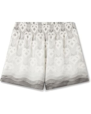 Casablanca Paris Short En Soie Dégradé À Monogramme Caur - White