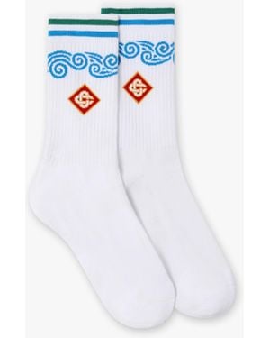 Casablanca Paris Casa Wave Socks, By - White