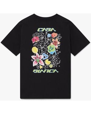 Casablanca Paris T-Shirt À Manches Courtes Noir Graffiti - Black