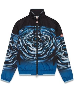 Casablanca Paris Veste Coupe-Vent Warped Logo Ripple - Blue