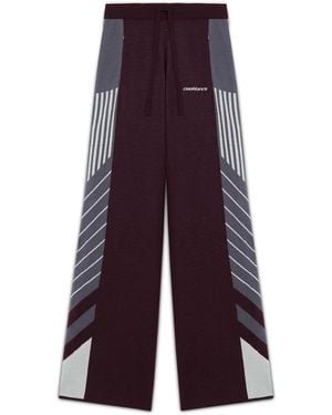 Casablanca Paris Pantalon En Mérinos Diagonal Tennis - Purple