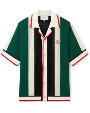 Casablanca Paris Chemise En Mesh À Rayures - Green