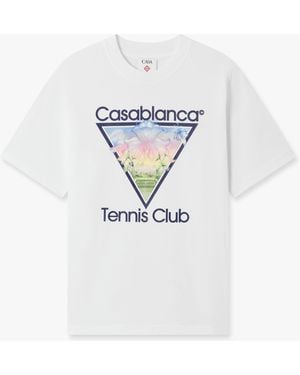Casablanca Paris Tennis Club Icon Short Sleeve T-Shirt, By - White