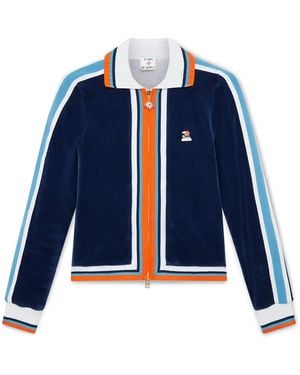 Casablanca Paris Veste De Survêtement En Velours Montagne - Blue
