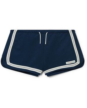 Casablanca Paris Short De Running À Bande En Mesh - Blue