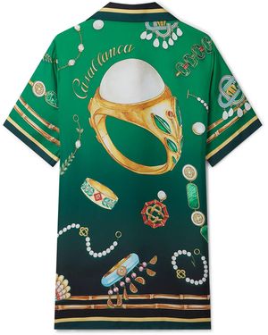 Casablanca Paris La Boite A Bijoux Silk Dress, Size By - Green